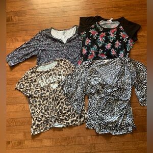 Short sleeve to three quarters sleeve shirts bundle size 1X